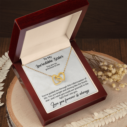 To my incredible sister Interlocking Hearts Necklace