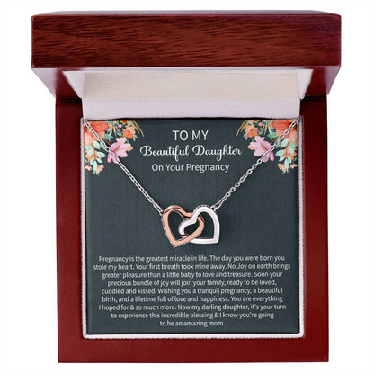 Pregnancy Gift for Daughter – First Baby Necklace from Mother, Baby Shower & New Mom Gift