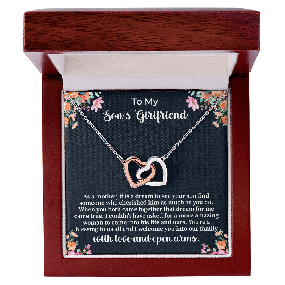To My Son's Girlfriend Necklace, Son's Girlfriend Christmas Gift, Sons Girlfriend Gift, Gift For Son's Girlfriend, Birthday Gift