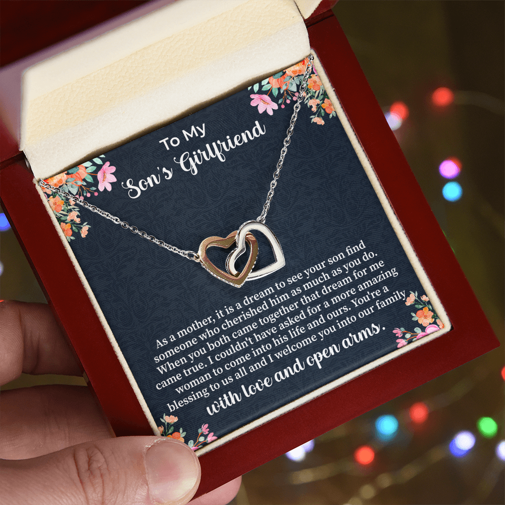 To My Son's Girlfriend Necklace, Son's Girlfriend Christmas Gift, Sons Girlfriend Gift, Gift For Son's Girlfriend, Birthday Gift