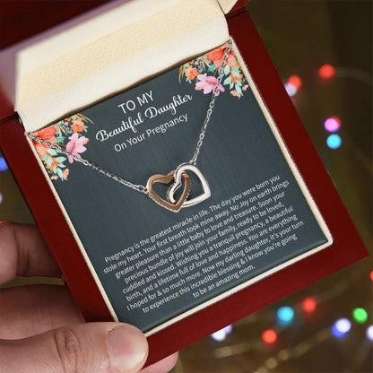 Pregnancy Gift for Daughter – First Baby Necklace from Mother, Baby Shower & New Mom Gift