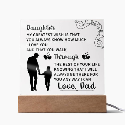 Daughter Acrylic Square Plaque