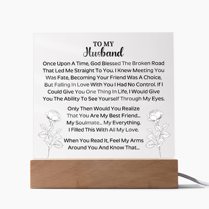 To my husband - Acrylic Square Plaque