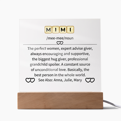 MIMI Acrylic Square Plaque