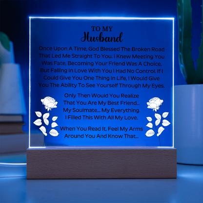 To my husband - Acrylic Square Plaque