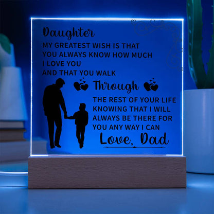 Daughter Acrylic Square Plaque