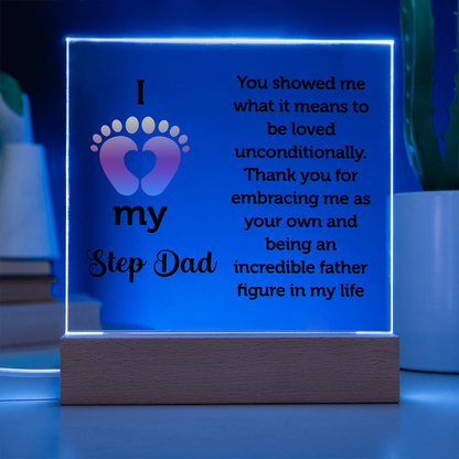 Step Dad Acrylic Square Plaque