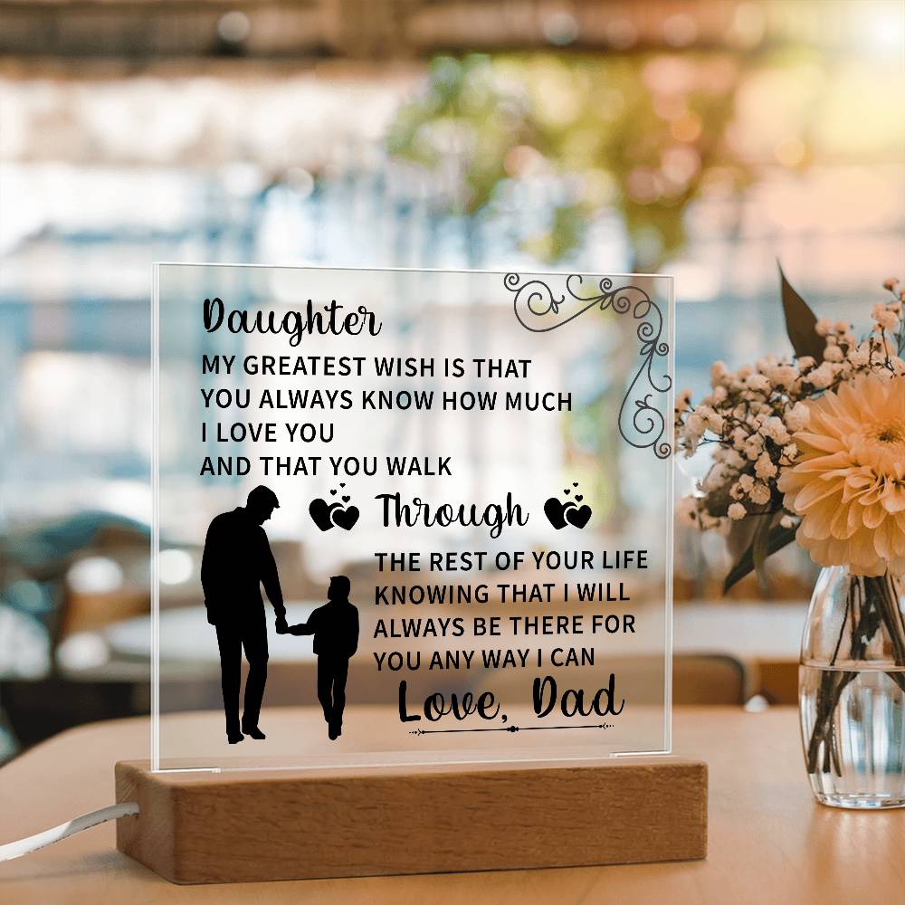 Daughter Acrylic Square Plaque