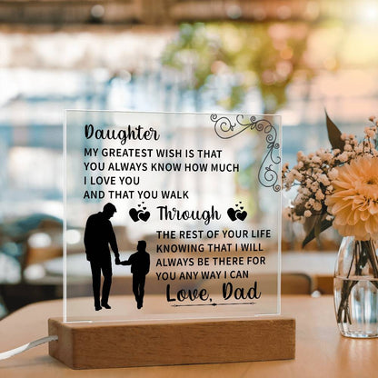 Daughter Acrylic Square Plaque