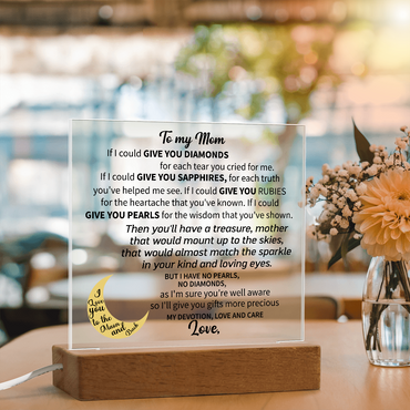 To my Mom - Acrylic Square Plaque