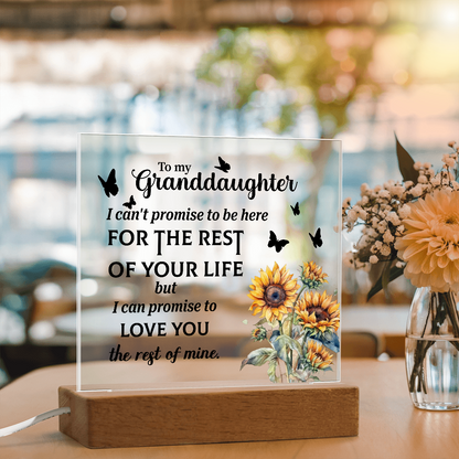 To my Granddaughter Acrylic Square Plaque