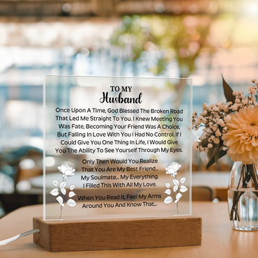 To my husband - Acrylic Square Plaque