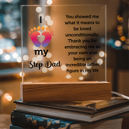 Step Dad Acrylic Square Plaque