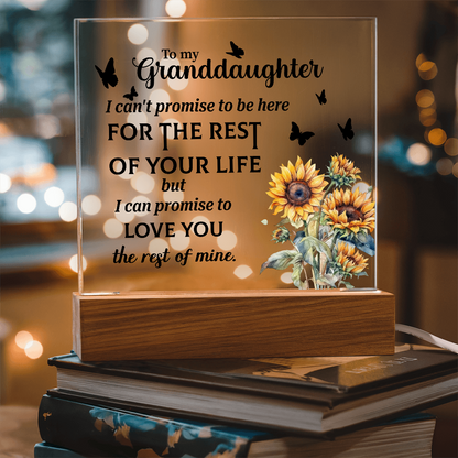 To my Granddaughter Acrylic Square Plaque