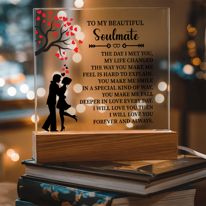TO MY BEAUTIFUL Soulmate - Acrylic Square Plaque