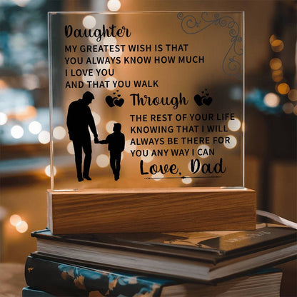 Daughter Acrylic Square Plaque