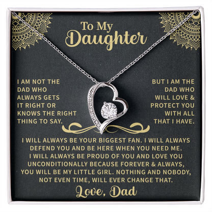 To my Daughter Forever Love Necklace