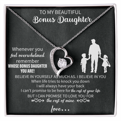 To my beautiful Daughter necklace From Mom, Heartfelt Message, Elegant Jewelry Box, Unique Mothers Day Keepsake, Beautiful Birthday Gift, Premium Mother Daughter Necklace