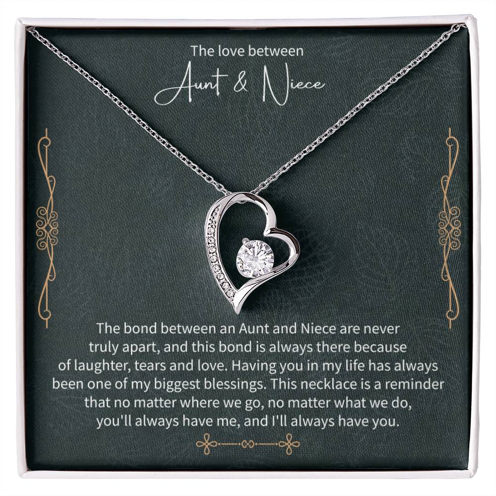 Aunt and Niece Necklace – Meaningful Gift from Aunt, Special Niece Jewelry, Heartfelt Auntie to Niece Gift