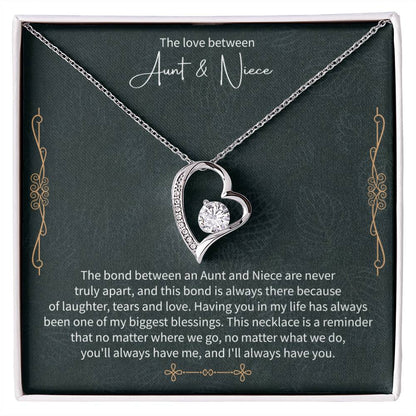 Aunt and Niece Necklace – Meaningful Gift from Aunt, Special Niece Jewelry, Heartfelt Auntie to Niece Gift