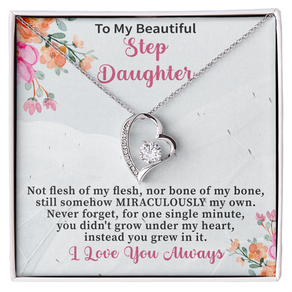 Stepdaughter Gifts from Stepmom Stepdad • Daughter Gift • Meaningful Jewelry for Women Girls • Mother Father to Stepdaughter Necklace
