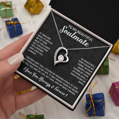 Beautiful Soulmate Necklace To My Beautiful Wife - My Future Wife Gift Soulmate Jewelry Forever Love Necklace