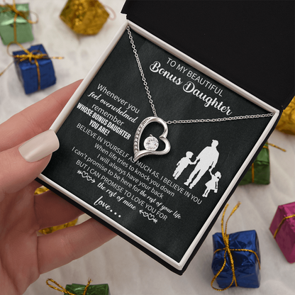 To my beautiful Daughter necklace From Mom, Heartfelt Message, Elegant Jewelry Box, Unique Mothers Day Keepsake, Beautiful Birthday Gift, Premium Mother Daughter Necklace