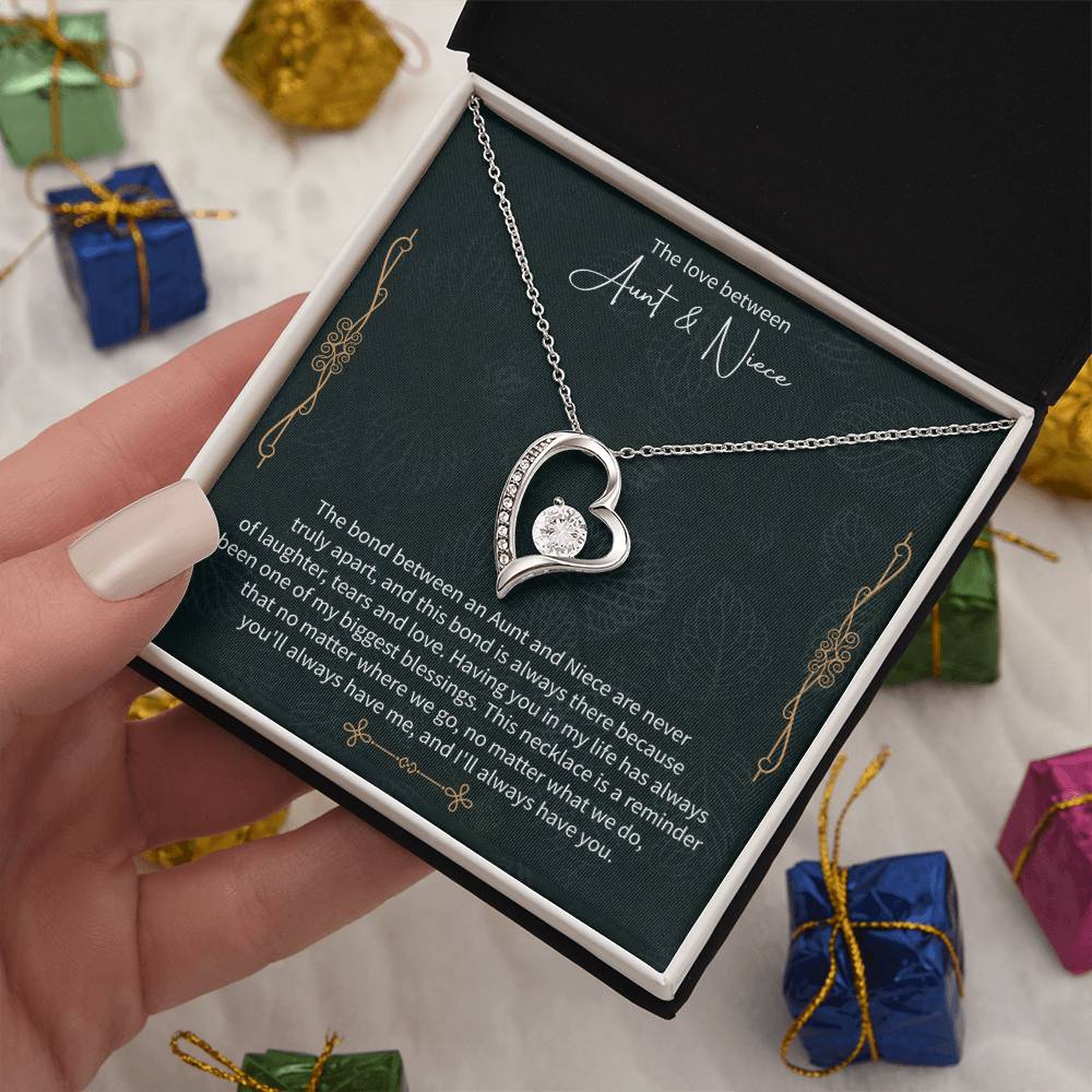 Aunt and Niece Necklace – Meaningful Gift from Aunt, Special Niece Jewelry, Heartfelt Auntie to Niece Gift