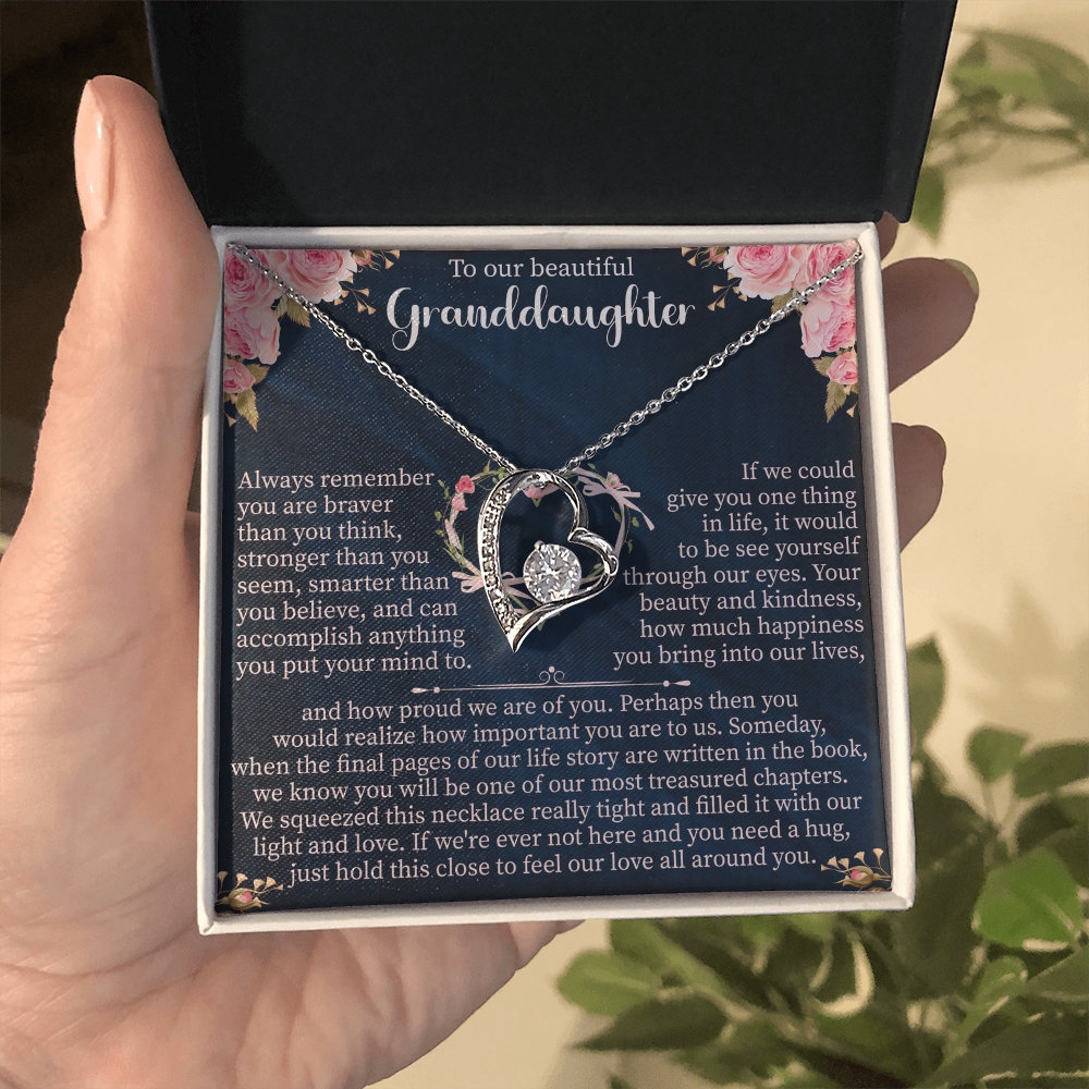 To My Beautiful Daughter Forever Love Necklace, Soul Daughter Gift, Bonus Daughter Jewelry, Stepdaughter Gift from Stepmom, Unconditional Love Gift