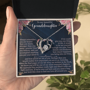 To My Beautiful Daughter Forever Love Necklace, Soul Daughter Gift, Bonus Daughter Jewelry, Stepdaughter Gift from Stepmom, Unconditional Love Gift