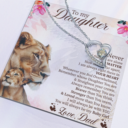 To My Daughter Graduation Gift, Forever Love Necklace for Daughter, Wedding Gift from Parents, Daughter Birthday Present, Soul Daughter Jewelry