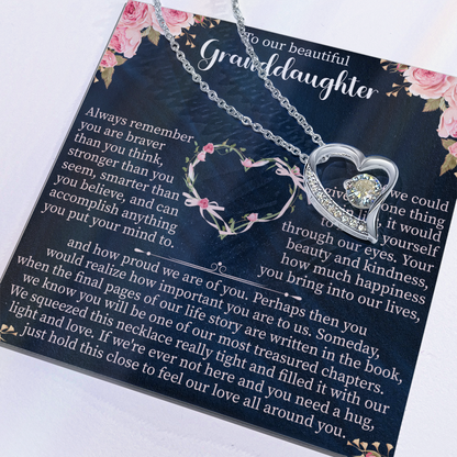 To My Beautiful Daughter Forever Love Necklace, Soul Daughter Gift, Bonus Daughter Jewelry, Stepdaughter Gift from Stepmom, Unconditional Love Gift