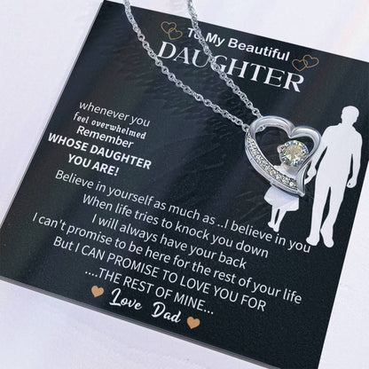 Special To My Daughter Necklace From Mom,  Beautiful Birthday Gift, Mother Daughter Necklace