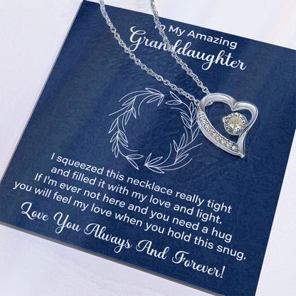 Granddaughter Necklace - Gift from Grandma, Grandpa - Christmas, Birthday, Graduation, Valentines Gifts
