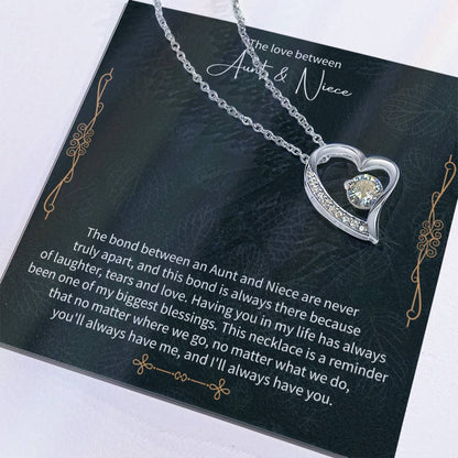 Aunt and Niece Necklace – Meaningful Gift from Aunt, Special Niece Jewelry, Heartfelt Auntie to Niece Gift