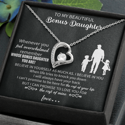 To my beautiful Daughter necklace From Mom, Heartfelt Message, Elegant Jewelry Box, Unique Mothers Day Keepsake, Beautiful Birthday Gift, Premium Mother Daughter Necklace
