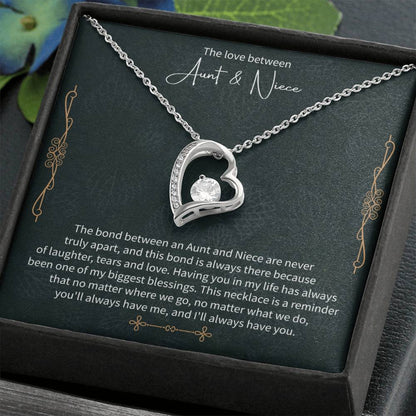 Aunt and Niece Necklace – Meaningful Gift from Aunt, Special Niece Jewelry, Heartfelt Auntie to Niece Gift