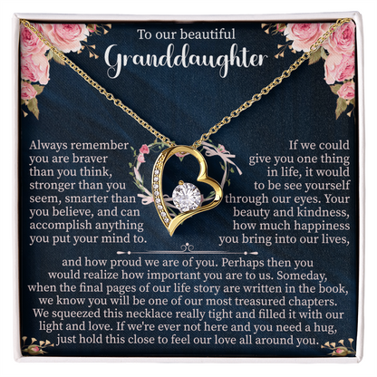 To My Beautiful Daughter Forever Love Necklace, Soul Daughter Gift, Bonus Daughter Jewelry, Stepdaughter Gift from Stepmom, Unconditional Love Gift