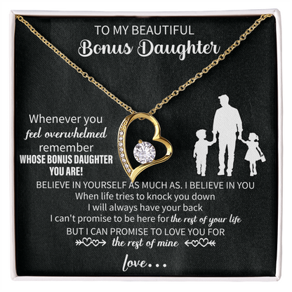 To my beautiful Daughter necklace From Mom, Heartfelt Message, Elegant Jewelry Box, Unique Mothers Day Keepsake, Beautiful Birthday Gift, Premium Mother Daughter Necklace
