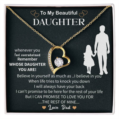 Special To My Daughter Necklace From Mom,  Beautiful Birthday Gift, Mother Daughter Necklace