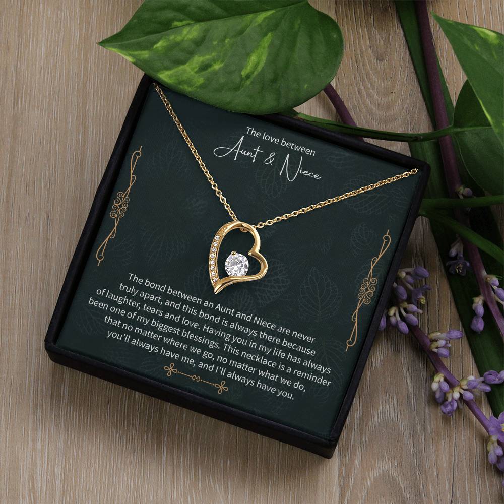 Aunt and Niece Necklace – Meaningful Gift from Aunt, Special Niece Jewelry, Heartfelt Auntie to Niece Gift