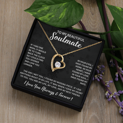 Beautiful Soulmate Necklace To My Beautiful Wife - My Future Wife Gift Soulmate Jewelry Forever Love Necklace