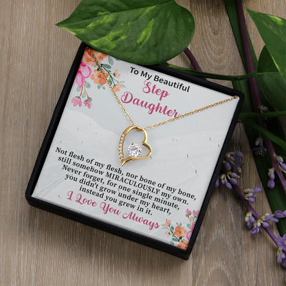 Stepdaughter Gifts from Stepmom Stepdad • Daughter Gift • Meaningful Jewelry for Women Girls • Mother Father to Stepdaughter Necklace