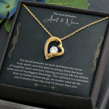 Aunt and Niece Necklace – Meaningful Gift from Aunt, Special Niece Jewelry, Heartfelt Auntie to Niece Gift