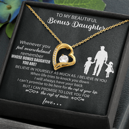 To my beautiful Daughter necklace From Mom, Heartfelt Message, Elegant Jewelry Box, Unique Mothers Day Keepsake, Beautiful Birthday Gift, Premium Mother Daughter Necklace