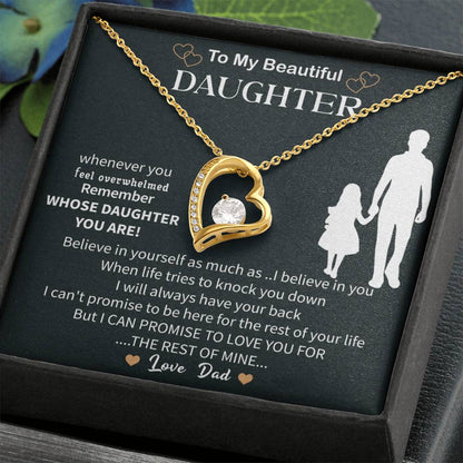 Special To My Daughter Necklace From Mom,  Beautiful Birthday Gift, Mother Daughter Necklace
