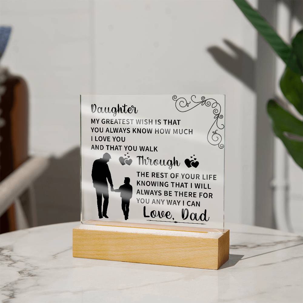 Daughter Acrylic Square Plaque