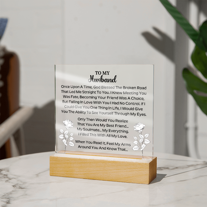 To my husband - Acrylic Square Plaque