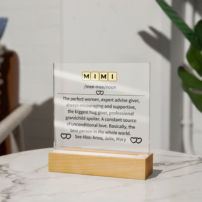 MIMI Acrylic Square Plaque