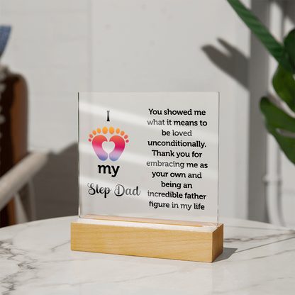 Step Dad Acrylic Square Plaque